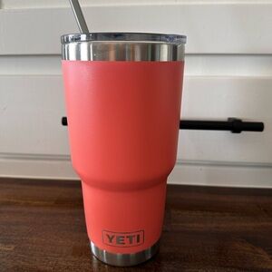 Yeti Coral Insulated Tumbler with Straw